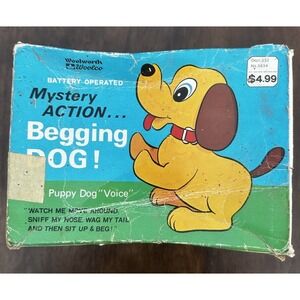 Vintage Untested Battery Operated Toy Begging Dog Woolworth Woolco Toys
